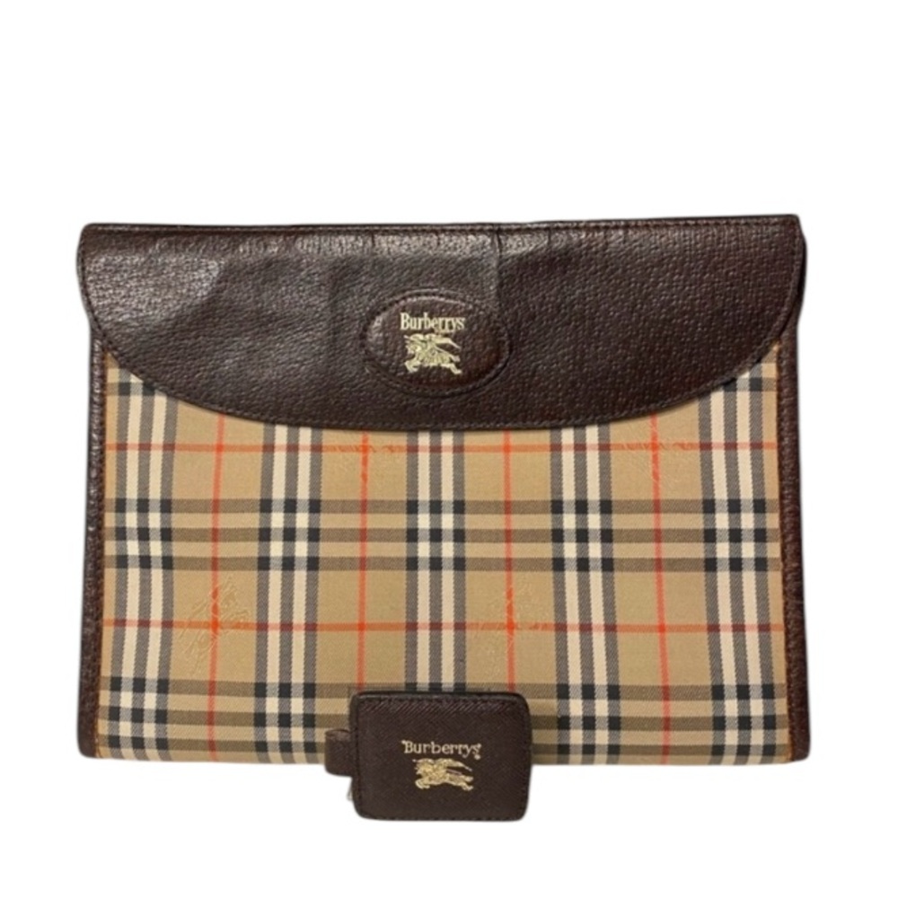 Burberrys Haymarket Check Clutch• Vintage •w/matching hang tag. Pre 1999.